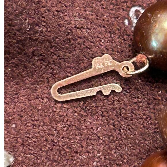 14K Brown Cultured Freshwater Pearl Necklace w/ Box & Pouch Ross-Simons - Picture 3 of 13